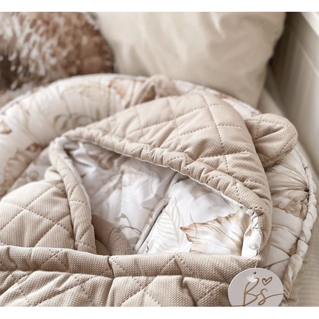 Suport De Dormit Babynest Premium Bumbac Si Catifea Eucalipt Soft Grey By Babysteps, 70x35 Cm Pjbk1237