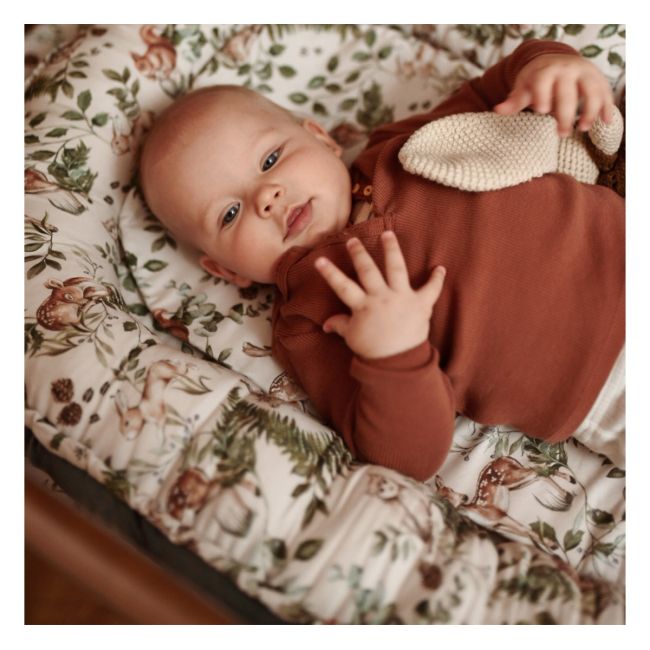 Suport De Dormit Babynest Premium Bumbac Si Catifea Nature Sepia Rose By Babysteps, 70x35 Cm Pjbc-7569