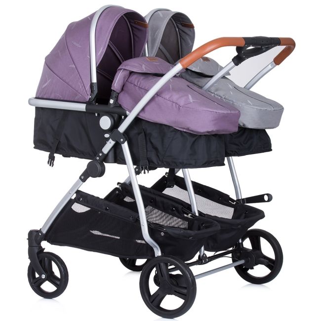 Carucior gemeni chipolino duo smart 2 in 1 anthracite lilac hubkbds02206al