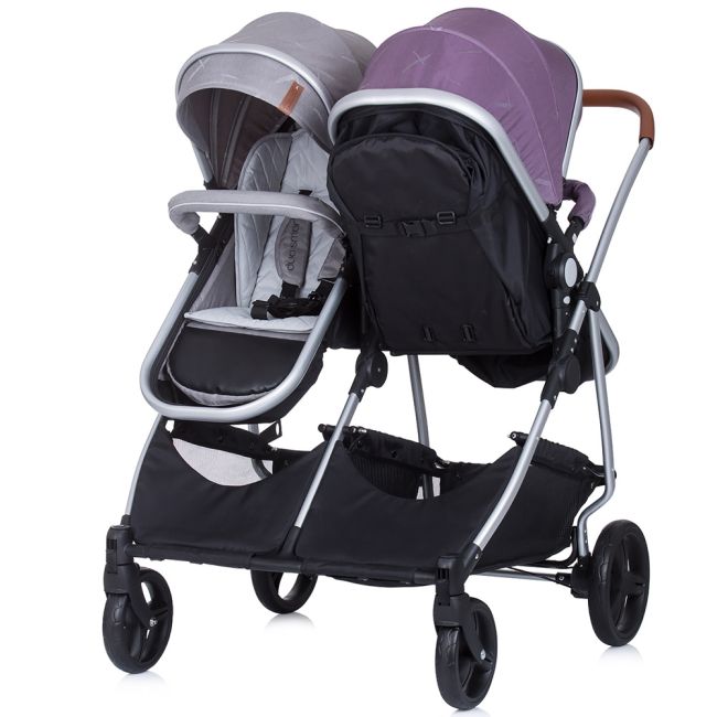 Carucior gemeni chipolino duo smart 2 in 1 anthracite lilac hubkbds02206al