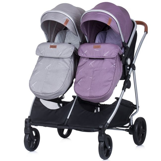 Carucior gemeni chipolino duo smart 2 in 1 anthracite lilac hubkbds02206al