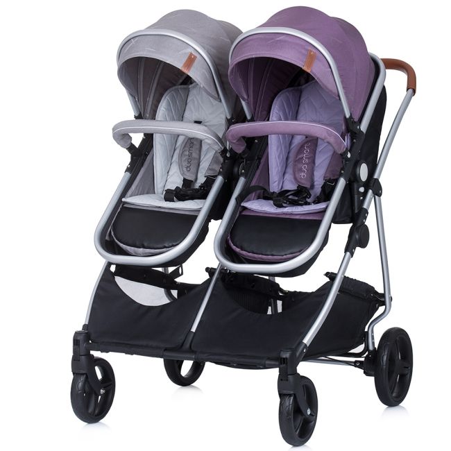 Carucior gemeni chipolino duo smart 2 in 1 anthracite lilac hubkbds02206al