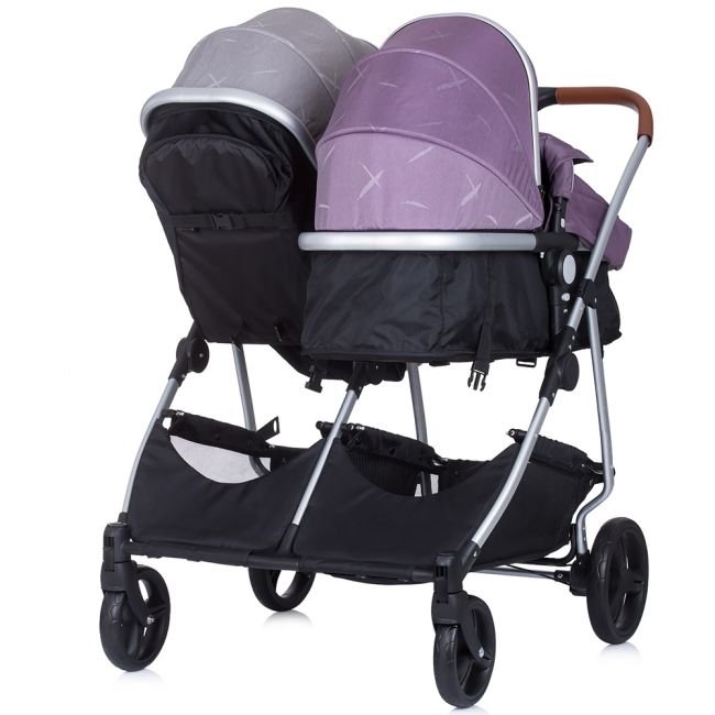 Carucior gemeni chipolino duo smart 2 in 1 anthracite lilac hubkbds02206al