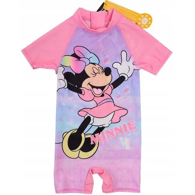 Costum de baie UV cu maneci scurte si fermoar Minnie EPLUSM EPMMF5244A530 BBJEPMMF5244A530_Roz_110/116