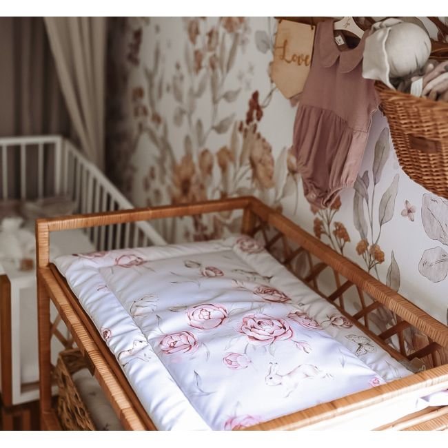 Saltea Pentru Masa De Infasat Bebe, Impermeabila, Fata Dubla, Eucalipt By Babysteps Pjb984-3257