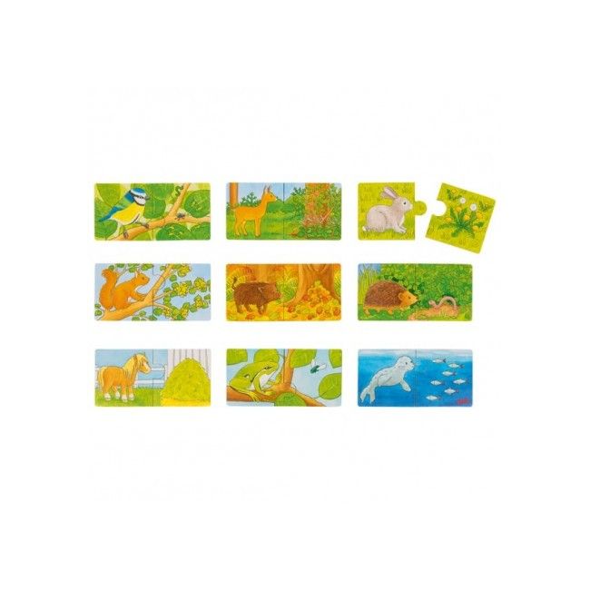 Set de 9 puzzleuri cu ce se hranesc animalele? - okegoki57464