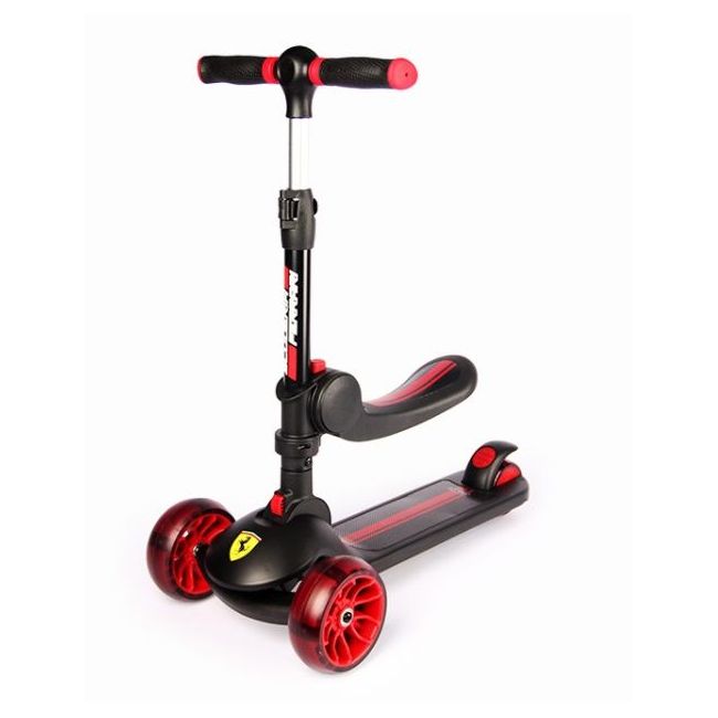Trotineta pliabila ferrari twist neagra cu scaun funkfxk28-2bl