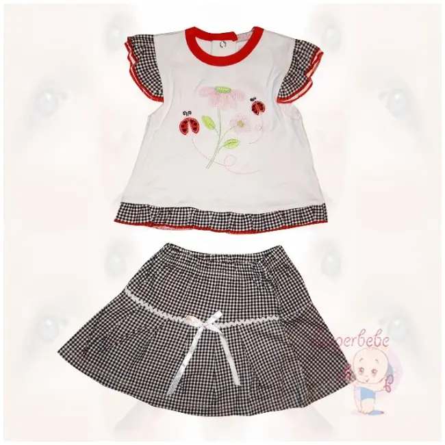 Costumas cu fustita - buburuze - 9421