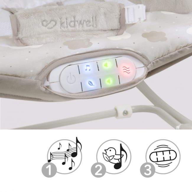 Balansoar multifunctional cu sunete si jucarii kidwell pino - bej edeedilebupin01a2