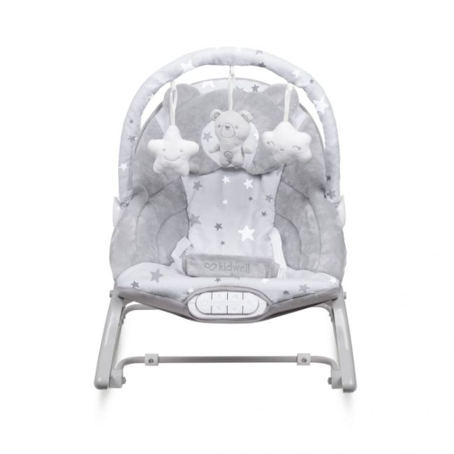 Balansoar multifunctional cu sunete si jucarii kidwell pino - gri edeedilebupin01a1