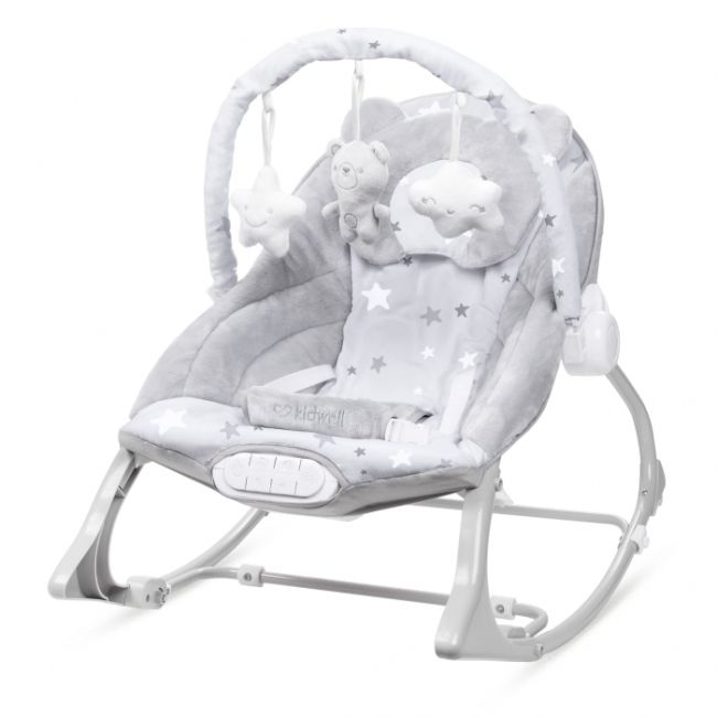 Balansoar multifunctional cu sunete si jucarii kidwell pino - gri edeedilebupin01a1