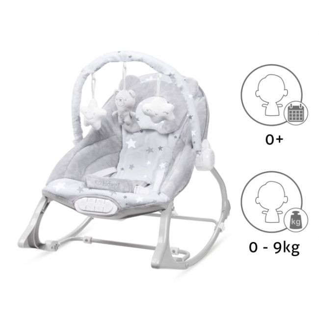 Balansoar multifunctional cu sunete si jucarii kidwell pino - gri edeedilebupin01a1