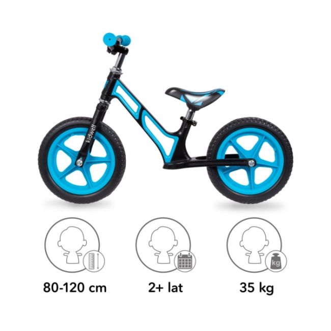 Bicicleta fara pedale cu cadru din magneziu kidwell comet - black blue edeedirobicom01a1