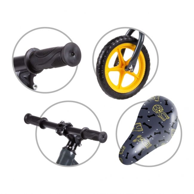 Bicicleta fara pedale cu roti din spuma eva kidwell mundo - dogs edeedirobimun01a2