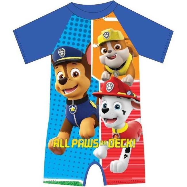 Costum de baie UV cu maneci scurte si fermoar Paw Patrol Boy EPLUSM EPMPAW52442226 BBJEPMPAW52442226_Albastru_86/92