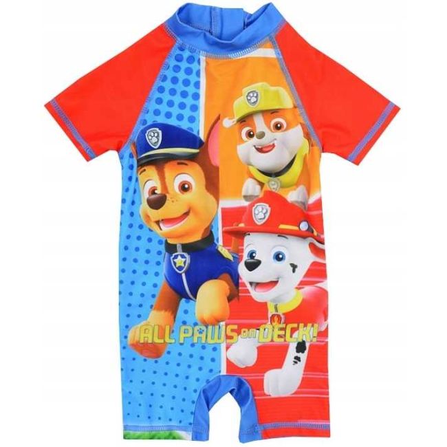 Costum de baie UV cu maneci scurte si fermoar Paw Patrol Boy EPLUSM EPMPAW52442226 BBJEPMPAW52442226_Albastru_86/92