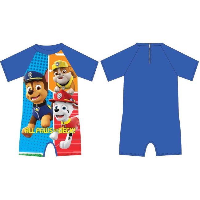 Costum de baie UV cu maneci scurte si fermoar Paw Patrol Boy EPLUSM EPMPAW52442226 BBJEPMPAW52442226_Albastru_86/92