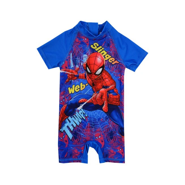 Costum de baie UV cu maneci scurte si fermoar Spiderman EPLUSM EPMSPS52441437 BBJEPMSPS52441437_Albastru_110/116