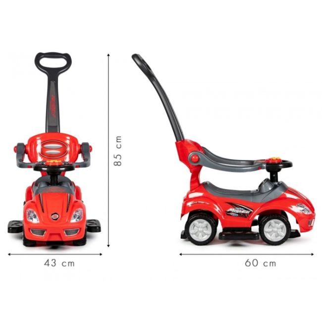 Masinuta de impins 3 in 1 ecotoys 382 - rosu edeedi382rosu