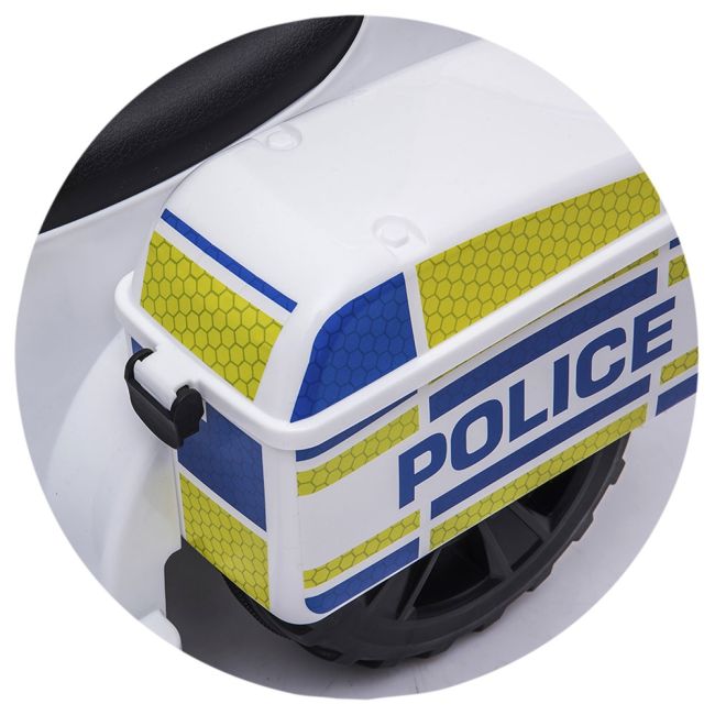 Motocicleta electrica chipolino police white hubelmpo0211wh