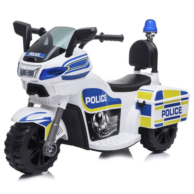 Motocicleta electrica chipolino police white hubelmpo0211wh