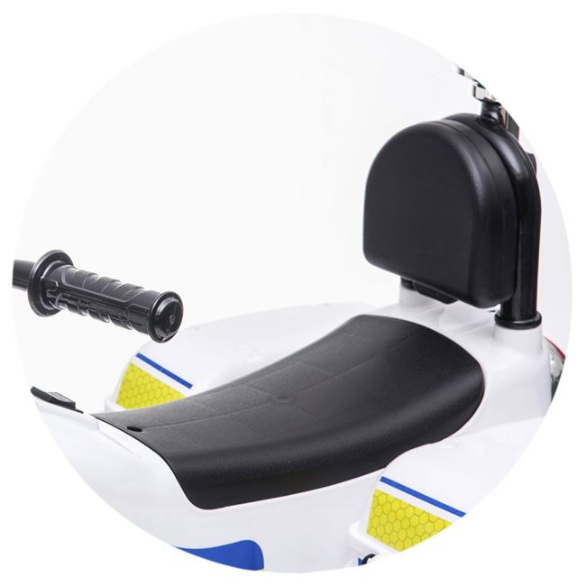 Motocicleta electrica chipolino police white hubelmpo0211wh