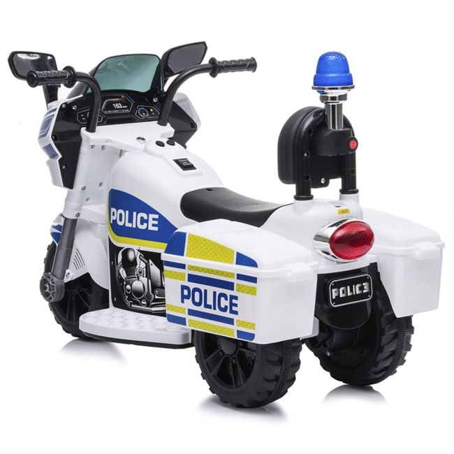 Motocicleta electrica chipolino police white hubelmpo0211wh