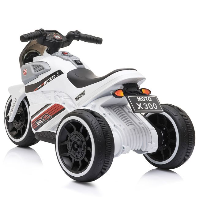Motocicleta electrica chipolino sport max white hubelmsm0211wh