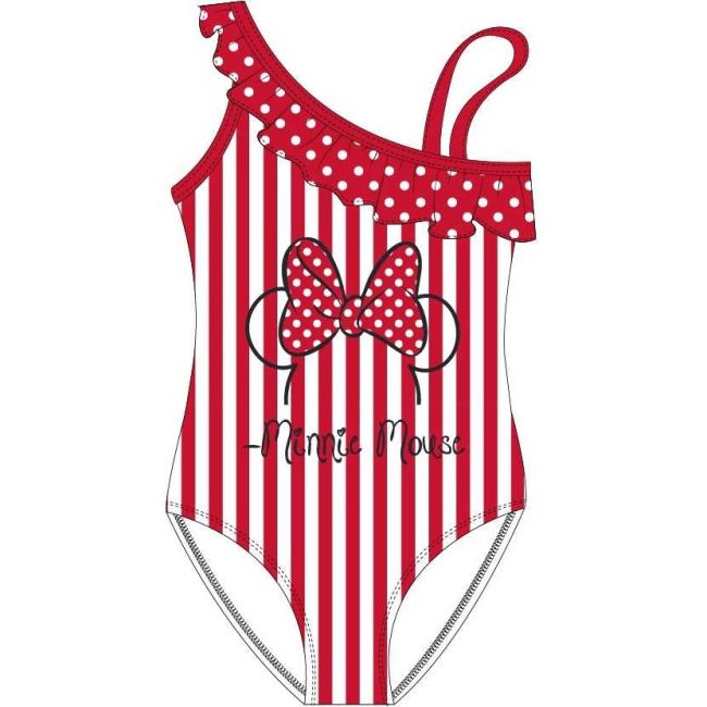 Costum baie intreg Minnie cu volane pe un umar EPLUSM EPMDISMF52449400 BBJEPMDISMF52449400_Rosu_104/110