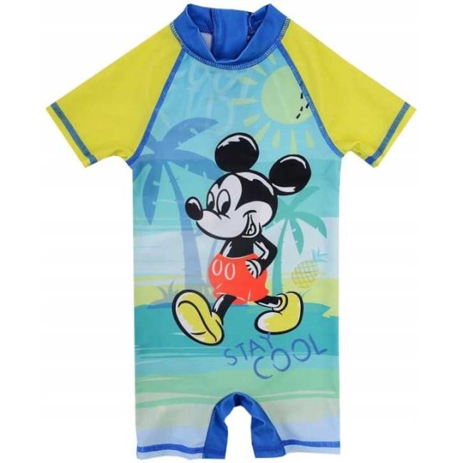 Costum de baie UV cu maneci scurte si fermoar Mickey EPLUSM EPMDISMFB5244A529 BBJEPMDISMFB5244A529_Albastru_98/104