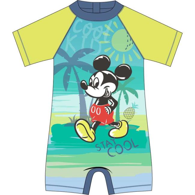 Costum de baie UV cu maneci scurte si fermoar Mickey EPLUSM EPMDISMFB5244A529 BBJEPMDISMFB5244A529_Albastru_98/104