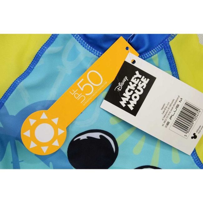 Costum de baie UV cu maneci scurte si fermoar Mickey EPLUSM EPMDISMFB5244A529 BBJEPMDISMFB5244A529_Albastru_98/104