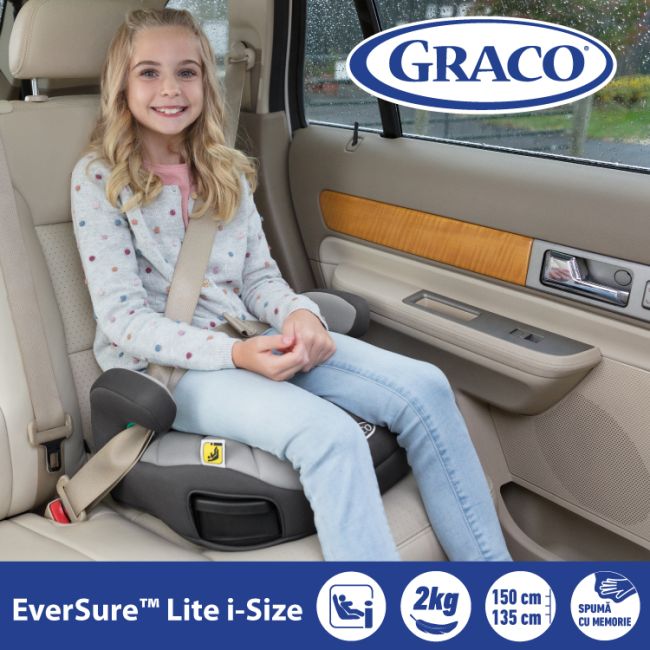 Inaltator auto Graco EverSure Lite i-Size Steeple Gray ERF5060624772368