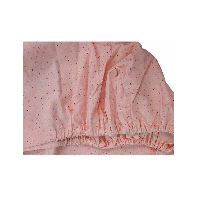 Cearceaf "Inghetata de fructe", KidsDecor, cu elastic, din bumbac - 60x85 cm KDE