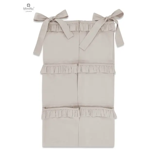 MimiNu - Organizator pentru patut, 6 compartimente, Cu volanase, Colectia Royal, Beige BYN6426972010863