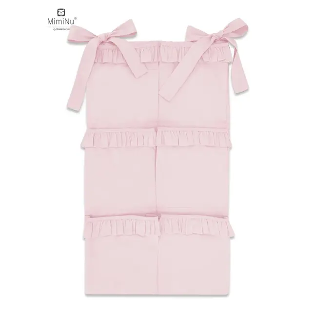 MimiNu - Organizator pentru patut, 6 compartimente, Cu volanase, Colectia Royal, Powder Pink BYN6426972010849