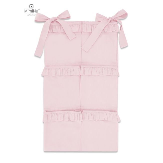 MimiNu - Organizator pentru patut, 6 compartimente, Cu volanase, Colectia Royal, Powder Pink BYN6426972010849