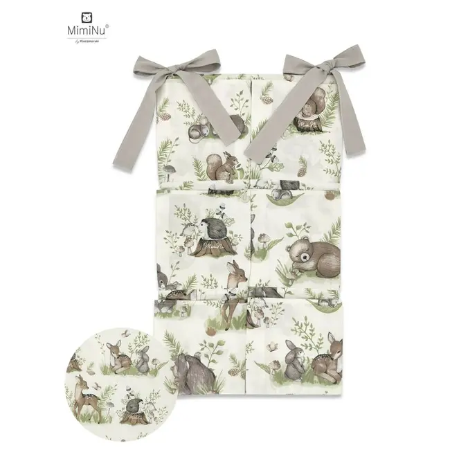 MimiNu - Organizator pentru patut, 6 compartimente, Design, Calm Forest Natural BYN6426972011136