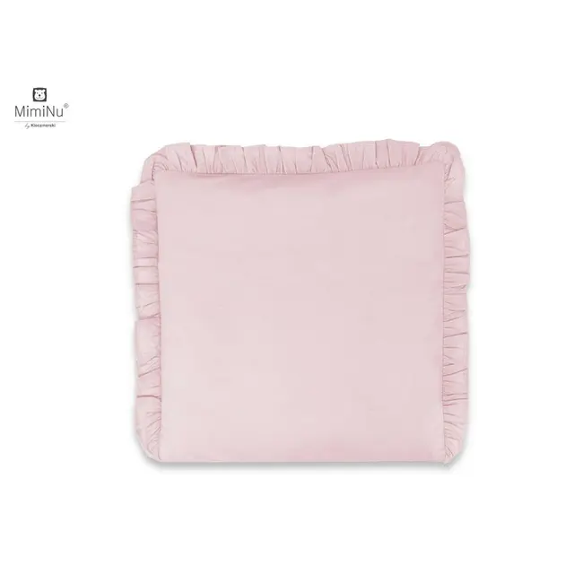 MimiNu - Perna clasica de dormit, Cu husa detasabila cu fermoar, Din bumbac, 40x40 cm, Colectia Royal, Powder Pink BYN6426972010900