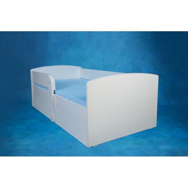 Pat De Fete 2-16 Ani Personalizabil Cu Alba Ca Zapada Cu Saltea SafeNest 180x80 Cm Si Laterala Detasabila Ptv3023