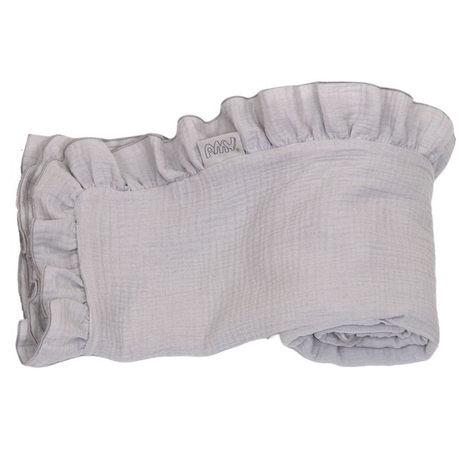 Paturica Pentru Copii Din Bumbac Muselina Cu Doua Fete Amy Gri, 110x85cm Pjb83861