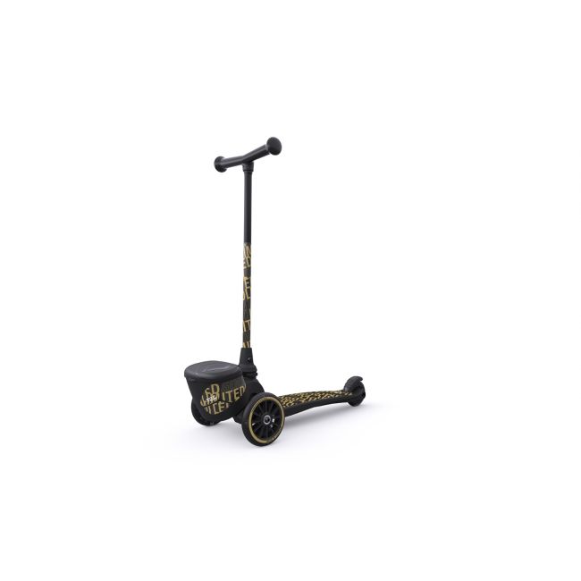 Trotineta Copii Pliabila Cu Roti Luminoase, Suport Jucarie, Highwaykick 2 Black Gold Limited, 2 Ani +, Pana La 50 Kg, Scoot  Ride Pjb96529