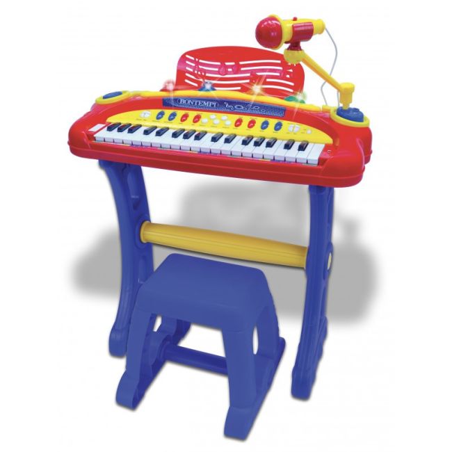 BONTEMPI ORGA ELCTRONICA ALBASTRA CU MICROFON SI SCAUN VIVBon13-3442