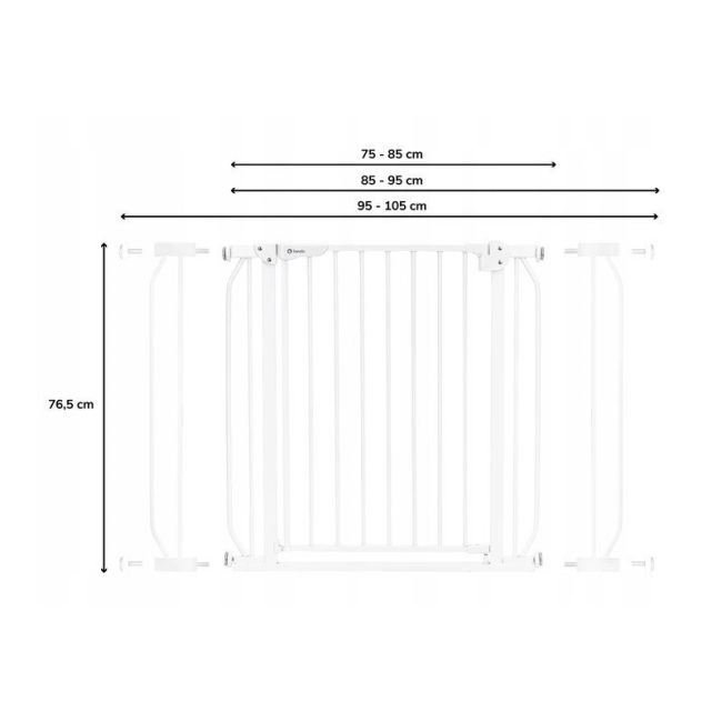 Lionelo - Poarta de siguranta prin presiune Truus Slim, 105 cm, Negru Onyx BYNLO-TRUUS_SLIM_BLACK_ONYX