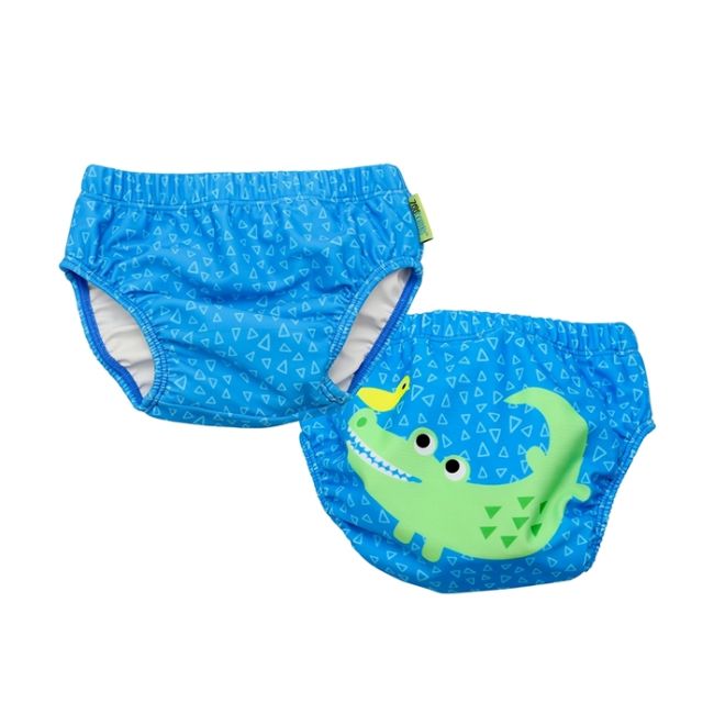Set 2 chilotei de baie impermeabili, Zoocchini, protectie UPF50+, marime L, 24-36 Luni – Alligator KRTZOO2798