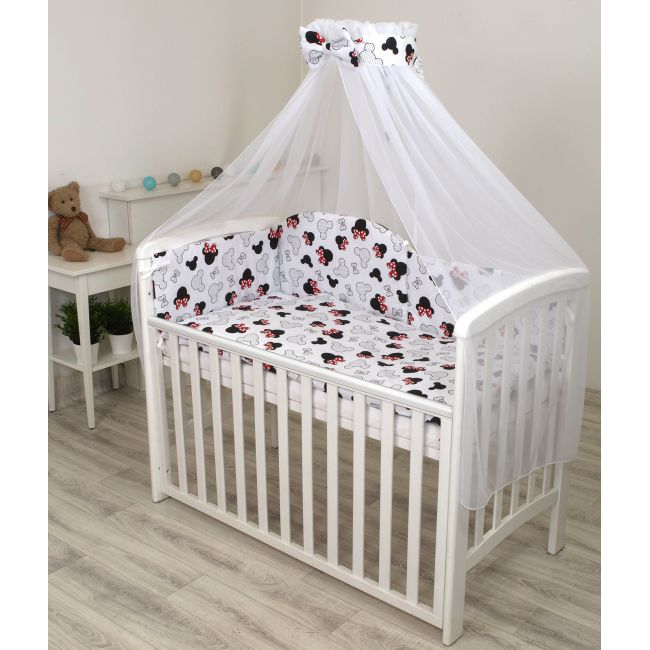 Baldachin Din Tul, Funda Din Bumbac, Imprimeu Lenjerie Miki, Amy 300x160 Cm, Suport De Prindere Inclus, 153h Cm Pjb83696+s