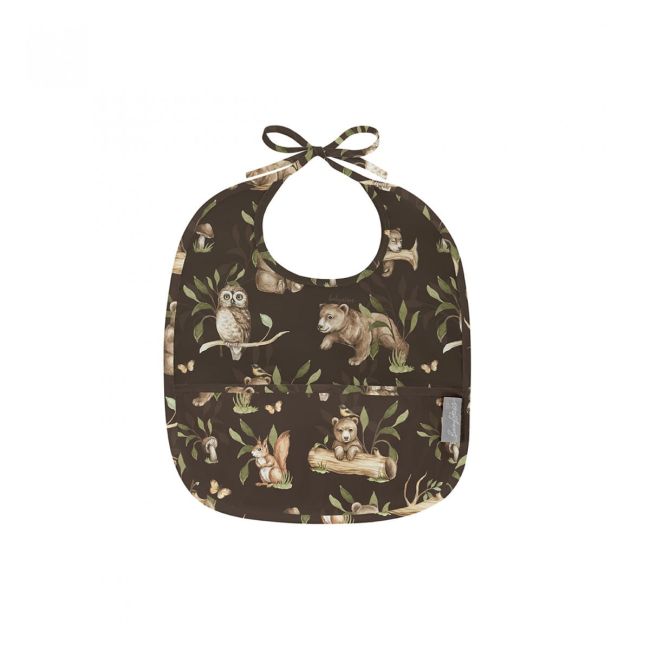 Bavetica Impermeabila Cu Buzunar, Reglabila, Happy Bear Dark Pjbc56011