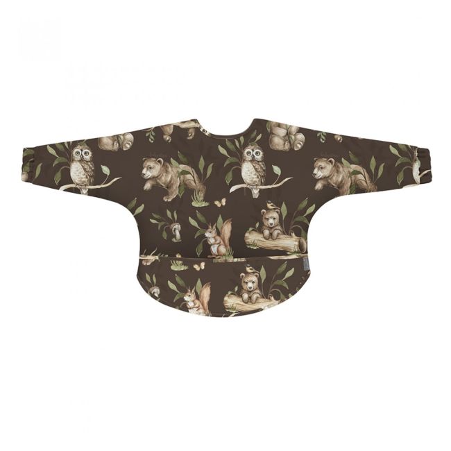 Bavetica Impermeabila Cu Maneci Si Buzunar, Reglabila, Happy Bear Dark Pjbc805358