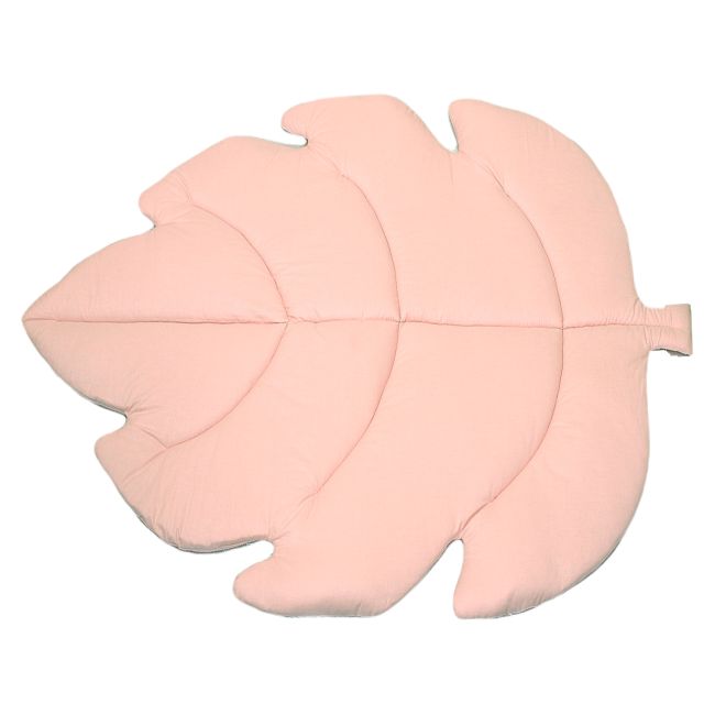 Covoras De Joaca Termic Frunza Pure Rose 150x105x5cm, Pliabil, Bumbac 100% Si Umplutura Antialergica Babysoft  , Protectie Impotriva Loviturilor Pjb83547