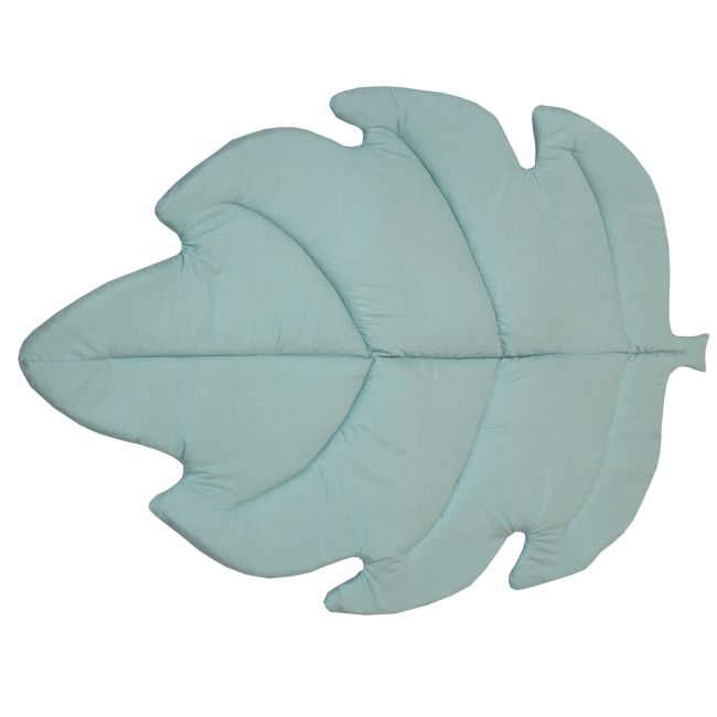 Covoras De Joaca Termic Frunza Pure Salvia 150x105x5cm, Pliabil, Bumbac 100% Si Umplutura Antialergica Babysoft  , Protectie Impotriva Loviturilor Pjb83698